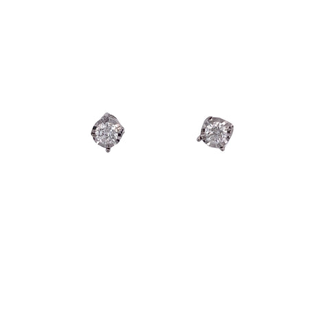 Diamond Illusion Setting Stud Earrings