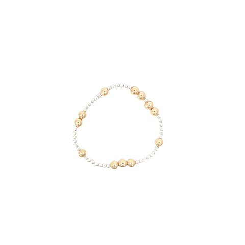 Hope Unwritten Mixed Metal Bead Bracelet - 6mm