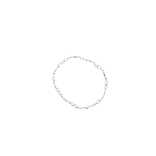 Hope Unwritten Sterling Silver Bead Bracelet in Pearl