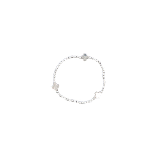 Signature Cross Sterling 3mm Bead Bracelet in Sterling Silver