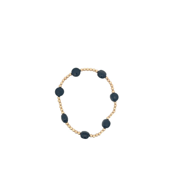 Admire Gold Filled 3mm Faceted Onyx Bracelet