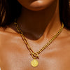 Stacie Toggle Chain Coin Necklace