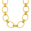 Ruby Oval Chain Necklace in Gold