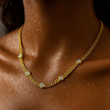 Ellery Bezel Chain Necklace in Gold