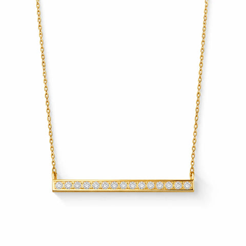 Lorenza Horizontal Bar Necklace in Gold