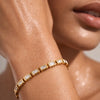 Monroe Baguette Bezel Tennis Bracelet in Gold