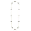 Enamel Cross Station Necklace in Black