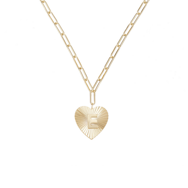 Adorned Heart Initial Necklace