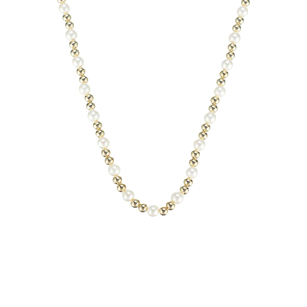 Adorned Pearl Mini Beaded Necklace