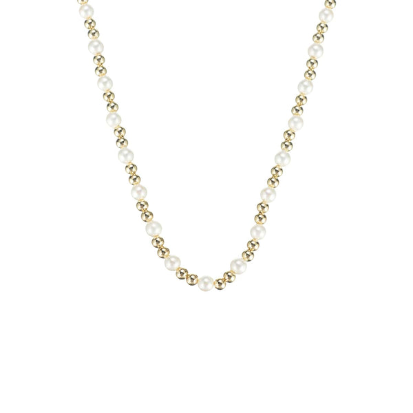 Adorned Pearl Mini Beaded Necklace