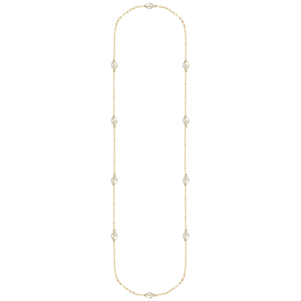 Adorned Pearl Station Long Necklace
