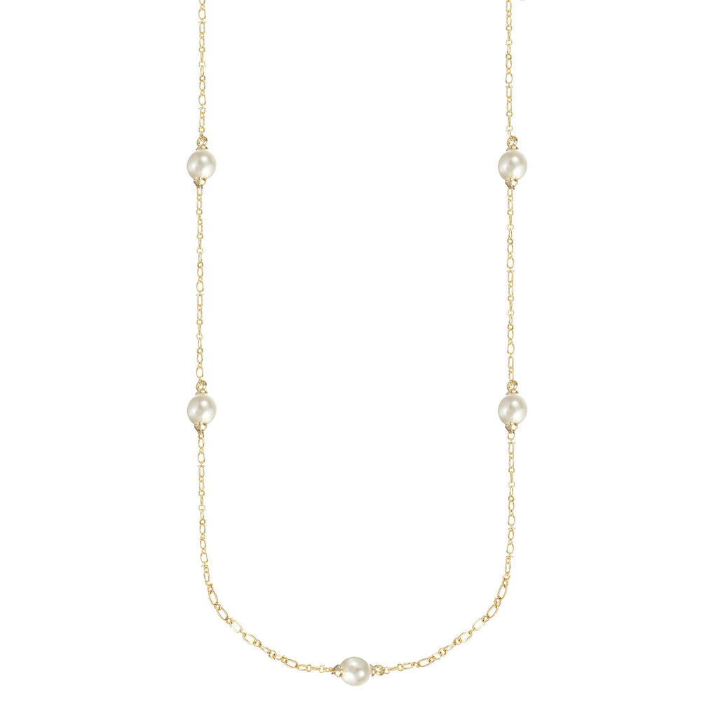 Adorned Pearl Station Long Necklace