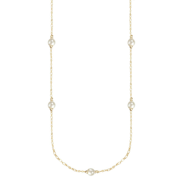 Adorned Pearl Station Long Necklace