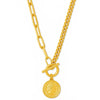 Stacie Toggle Chain Coin Necklace