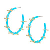 Sea Breeze Cross Hoop Earrings in Enamel