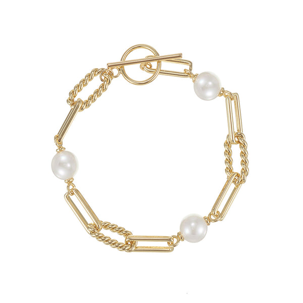 She's Spicy Pearl Chain Link Bracelet