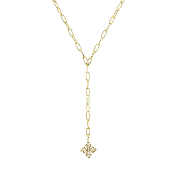 Shine Bright Cross Lariat Necklace