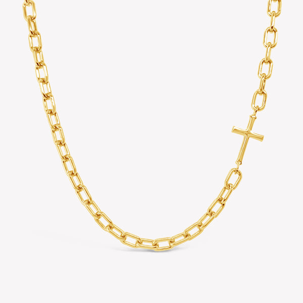 Mini Chain Breaker Cross Necklace