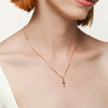 Small Cross Gold Pendant Necklace