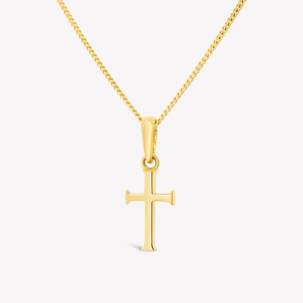 Small Cross Gold Pendant Necklace