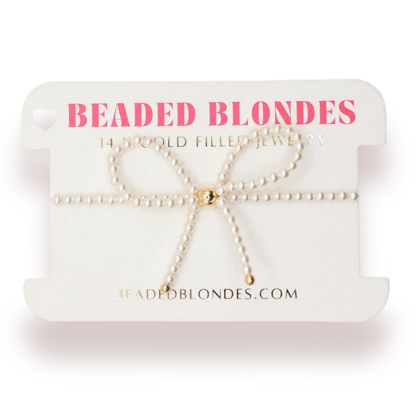 Pearl Bow Stretch Bracelet