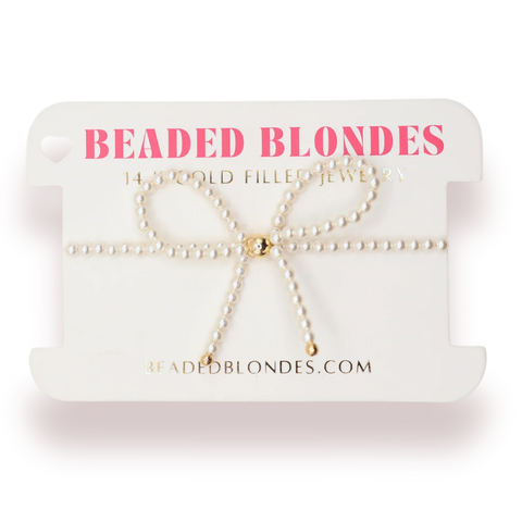 Pearl Bow Stretch Bracelet