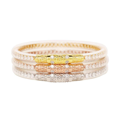 Three Queens All Weather Bangles - Clear Crystal