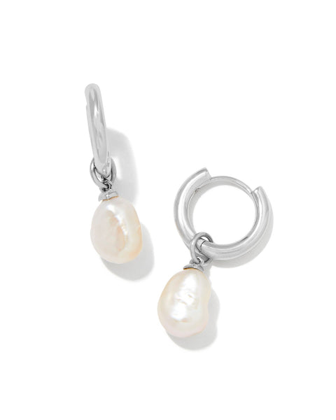 Willa Pearl Huggie Hoop Earrings