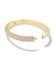 Mikki Gold Pave Bangle Bracelet in White CZ