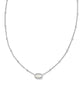 Mini Elisa Satellite Pendant Necklace in Ivory Mother of Pearl