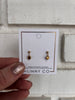 Millie Heart Gold Flat Back Screw Dangle Stud Earrings