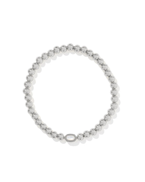 Mini Elaina Stretch Bracelet in Ivory Mother of Pearl