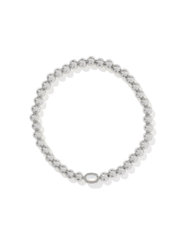 Mini Elaina Stretch Bracelet in Ivory Mother of Pearl