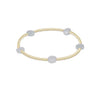Admire Small Gem 2mm Gold Bracelet - Aquamarine
