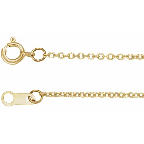 14kt Yellow Gold-Filled 1mm Cable Chain