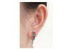 Cailin Crystal Huggie Earrings in Blue