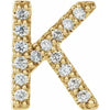 Diamond Initial Stud - Single