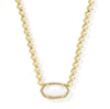 Elisa Gold Beaded Necklace in Ivory Mother of Pearl