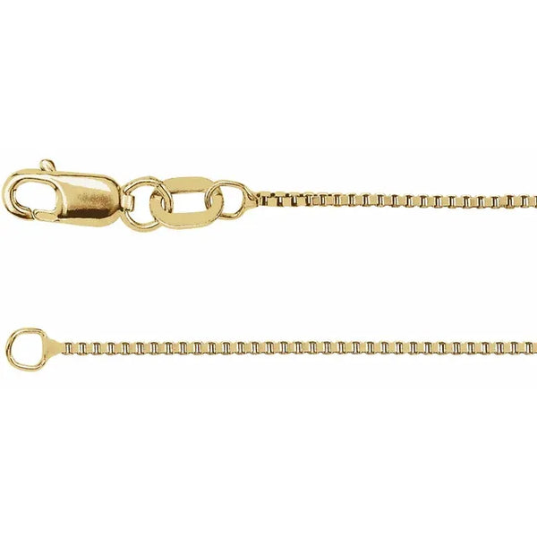 14K Yellow Gold-Filled .75 mm Box 18