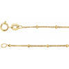 14K Yellow Gold-Filled 1 mm Beaded Curb 18