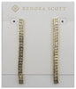 Gracie Long Linear Tennis Earrings in White CZ