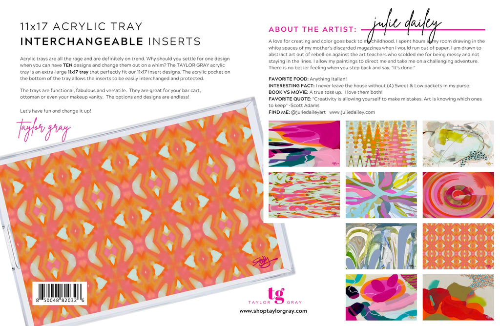 Acrylic Tray Julie Dailey Volume 2 Insert | Set of 10