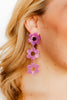 Zoey Statement Earrings in Orchid Purple