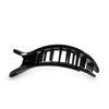 Jet Black Flat Round Hair Clip