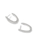 Murphy Pave Huggie Hoop Earrings in White CZ