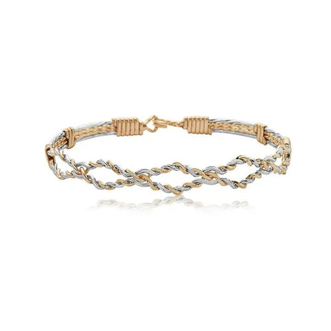 Hope You Dance Two Tone Bracelet - Size 6.75