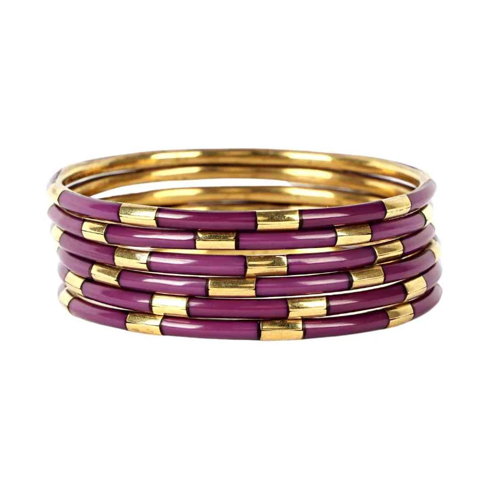 Amethyst Veda Bangles - Set of 6