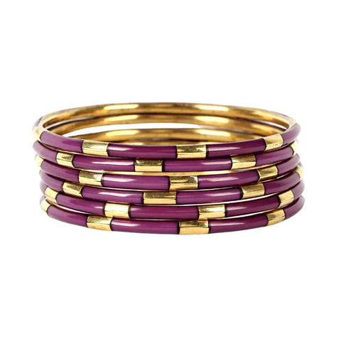 Amethyst Veda Bangles - Set of 6
