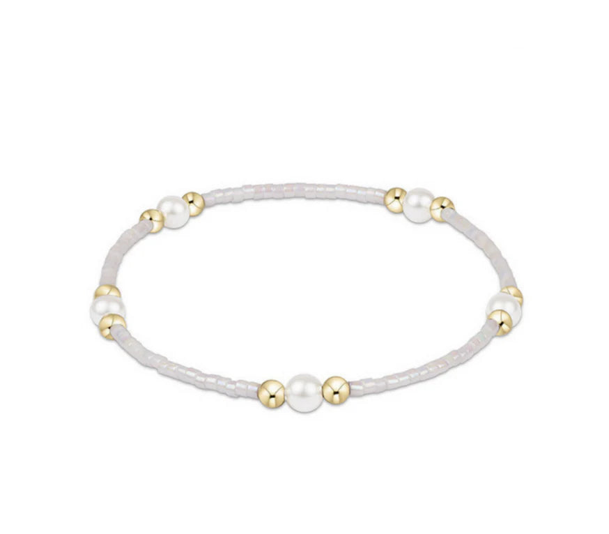 Hope Purpose Pearl Bracelet in Milky White