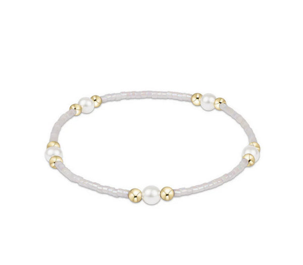 Hope Purpose Pearl Bracelet in Milky White